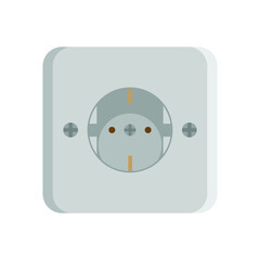 Flat Electricity Switch Socket Tool Vector Design Illustration