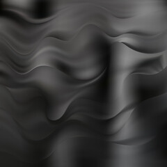 Crumpled black silk fabric. Textile. Fashion. background. eps 10