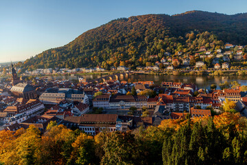 panoramaic view of heidelberg city in germany