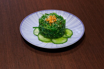 sushi on bamboo mat