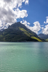 Silvretta mountain lake in Austria in Alps