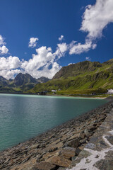 Obraz premium Silvretta mountain lake in Austria in Alps