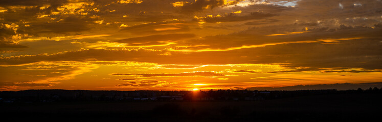 Beautiful sunset cloudscape in the evening