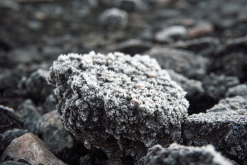 Frost on the stone