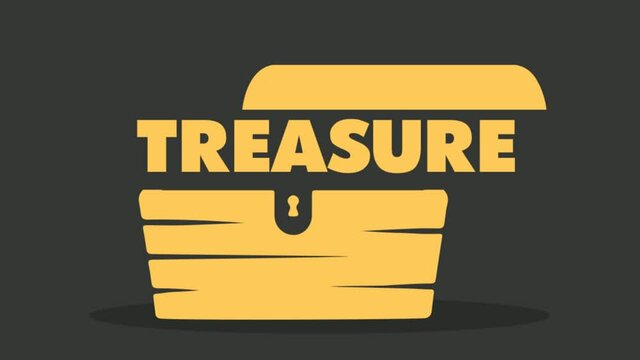 animation yellow chest text gray background