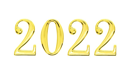 Obraz na płótnie Canvas Year 2022 golden background for new year festive greeting card
