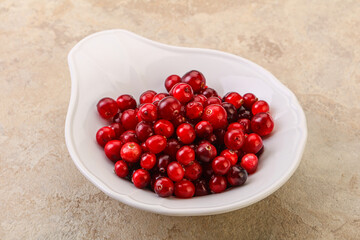 Sweet and tasty cranberry in the bowl