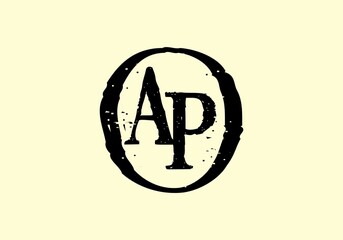 Simple and clean graphic of AP initial letter