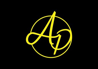 Simple and clean graphic of AP initial letter