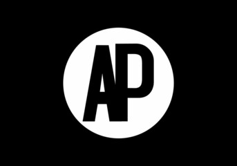 Simple and clean graphic of AP initial letter