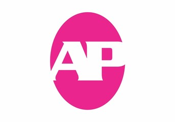 Fototapeta premium Simple and clean graphic of AP initial letter
