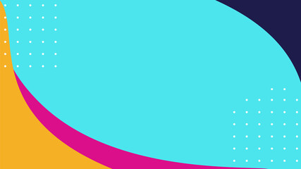 Colorful abstract dynamic frame on blue background. Colorful geometric background