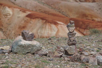 Altai Mars, stacked stones