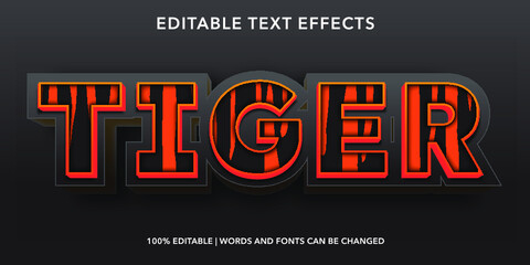 Tiger Text 3d Style Editable Text Effect