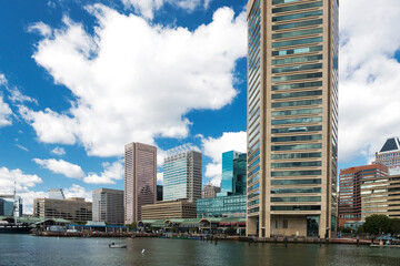 Fototapeta na wymiar View of downtown Baltimore in Maryland.