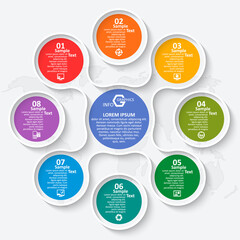 Abstract 3D Paper Infographics. Business template .Vector illustration