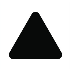 Fototapeta premium Triangle icon vector sign symbol, on white background.
