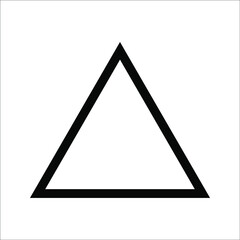 Triangle icon vector sign symbol, on white background.