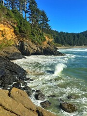 rocky coast of the ocean 