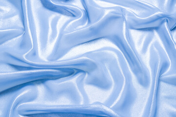 Obraz premium Blue shiny pearl fabric as a background.