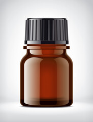 Pharmaceutical bottle on background. 