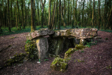 Allée couverte de Dampsmesnil en Normandie ou appelé Trou aux loups ou Dolmen d’Aveny 