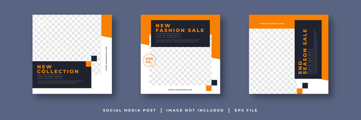 fashion sale social media post template