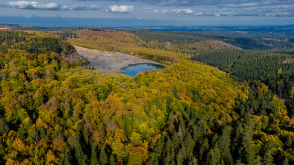 Fototapeta premium Herbstspaziergang auf den Höhen des Thüringer Waldes - Thüringen