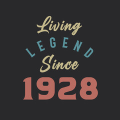 Living Legend since 1928, Born in 1928 vintage design vector