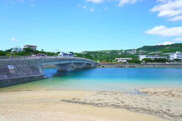 Fototapeta na wymiar 【沖縄県】奥武島ビーチ / 【Okinawa】Ou Island Beach