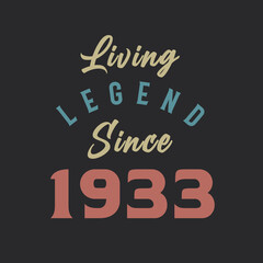 Living Legend since 1933, Born in 1933 vintage design vector