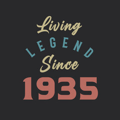 Living Legend since 1935, Born in 1935 vintage design vector
