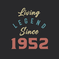Naklejka na ściany i meble Living Legend since 1952, Born in 1952 vintage design vector