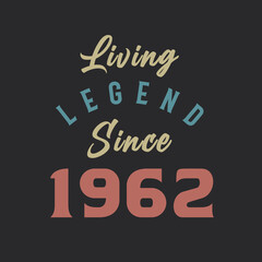 Living Legend since 1962, Born in 1962 vintage design vector