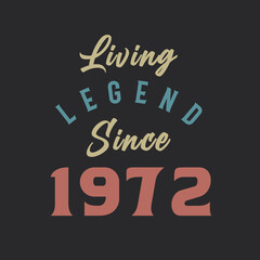 Living Legend since 1972, Born in 1972 vintage design vector