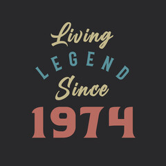 Living Legend since 1974, Born in 1974 vintage design vector