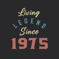 Living Legend since 1975, Born in 1975 vintage design vector