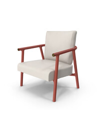 Arm Chair Ash  and brown 3d