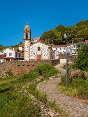 Fototapeta na wymiar View of San Andrés de Teixido sanctuary in Galicia, Spain