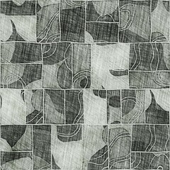 Obraz premium Seamless hand drawn pencil sketch pattern for surface print. High quality illustration. Ornate hand drawn look with lights and shadows and crosshatch texture. Ornate abstract design in perfect repeat.