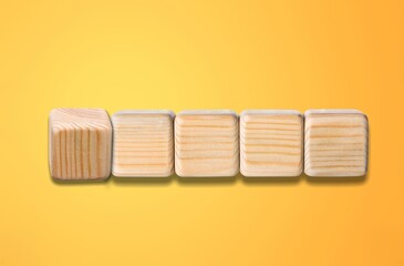 Choose between online and offline in everything, wooden blocks