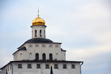 Fototapeta na wymiar Golden Gates in Vladimir town, Russia.