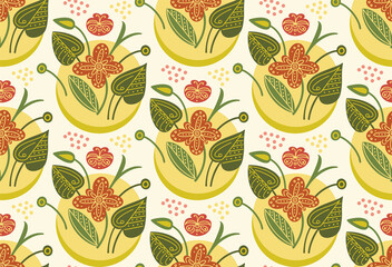Floral seamless pattern. Vector design for paper, cover, fabric, interior decor and other users.