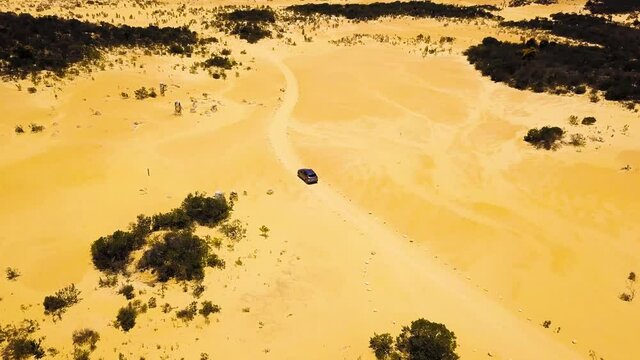 Car Driving In The Australian Desert