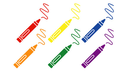LGBT flag colors crayons