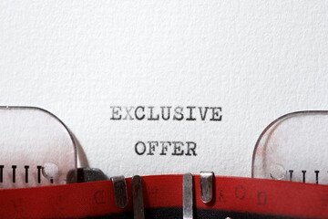 Exclusive offer concept