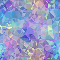 Fototapeta premium Seamless iridescent triangle pattern for surface pattern print. High quality illustration. Blue and purple holographic vivid trendy swatch. Funky contemporary graphic tile for background or textile.