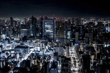 Tokyo City night view from 52nd floor