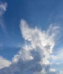Beautiful white clouds in the blue sky