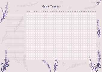 Retro habit template lavender, great design for any purposes. Modern vector illustration. Design template vector. Natural beauty. Vintage, retro design. Vector background. Vector drawing.